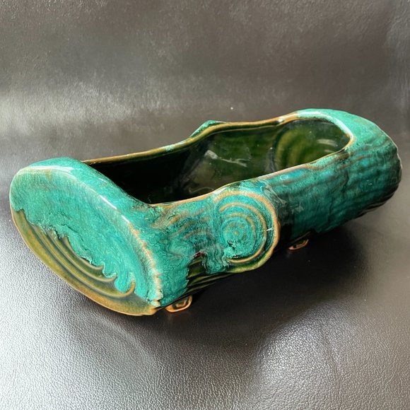 Beautiful ugly vintage 60s ceramic glazed log planter - Great gift - Picture 2 of 8